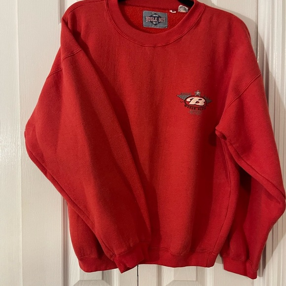 Bugle Boy 1977 Women's Red Medium Sweatshirt Long Sleeve - Picture 8 of 9